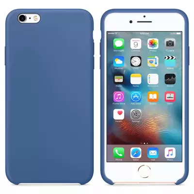 Microsonic Apple iPhone 6S Plus Kılıf Liquid Lansman Silikon Çini Mavisi