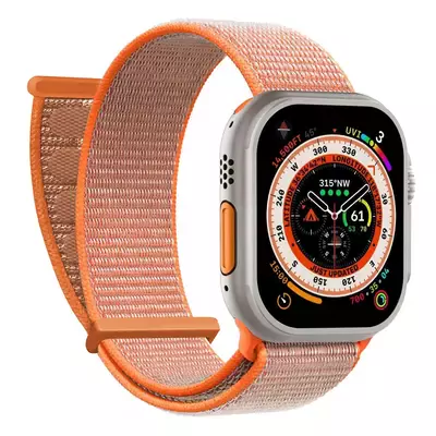 Microsonic Apple Watch Series 10 46mm Hasırlı Kordon Woven Turuncu