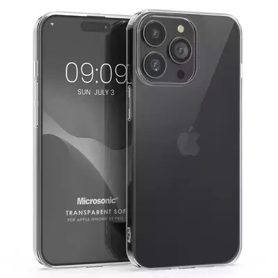 Microsonic Apple iPhone 15 Pro Kılıf Transparent Soft Şeffaf