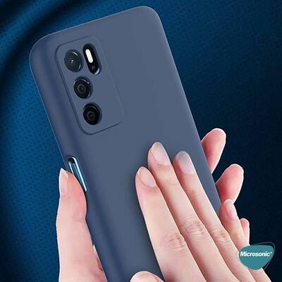 Microsonic Oppo A16 Kılıf Matte Silicone Siyah