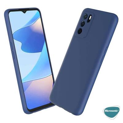 Microsonic Oppo A16 Kılıf Matte Silicone Siyah