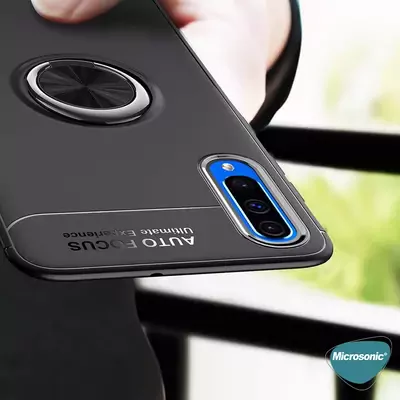 Microsonic Samsung Galaxy A70 Kılıf Kickstand Ring Holder Kırmızı