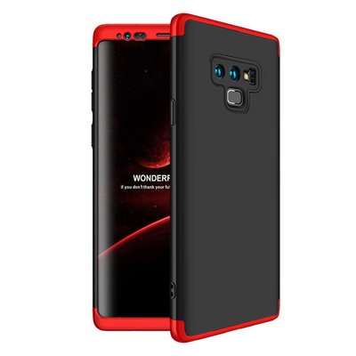 Microsonic Samsung Galaxy Note 9 Kılıf Double Dip 360 Protective AYS Siyah - Kırmızı