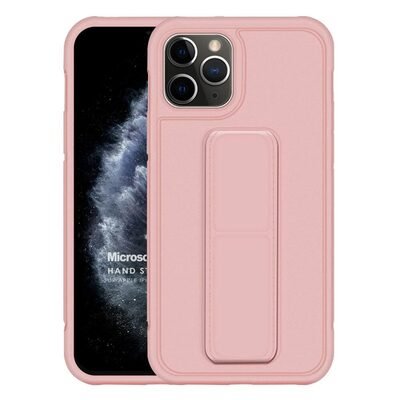 Microsonic Apple iPhone 11 Pro Kılıf Hand Strap Rose Gold