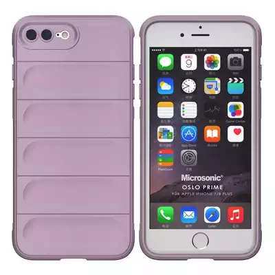 Microsonic Apple iPhone 8 Plus Kılıf Oslo Prime Lila