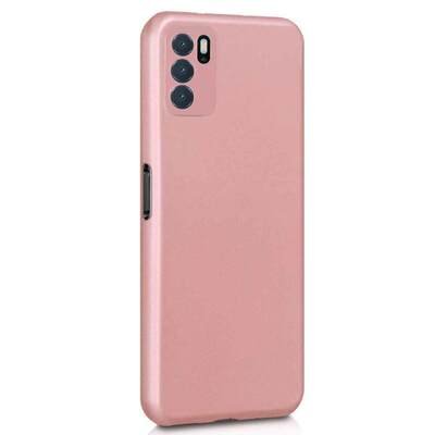 Microsonic Oppo A16 Kılıf Matte Silicone Rose Gold