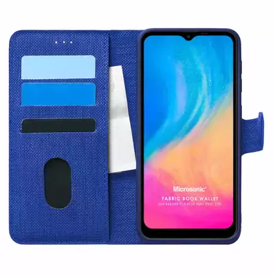 Microsonic Reeder P13 Blue Max Pro Lite Kılıf Fabric Book Wallet Lacivert