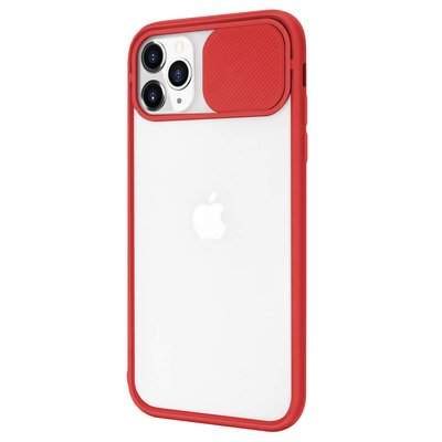 Microsonic Apple iPhone 11 Pro Kılıf Slide Camera Lens Protection Kırmızı