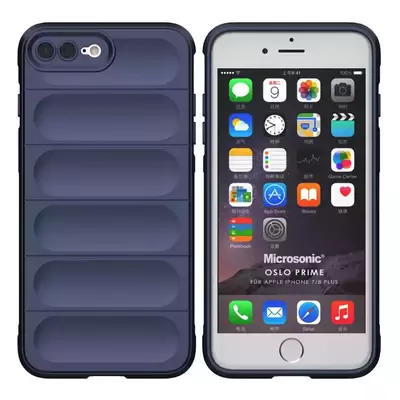 Microsonic Apple iPhone 8 Plus Kılıf Oslo Prime Lacivert