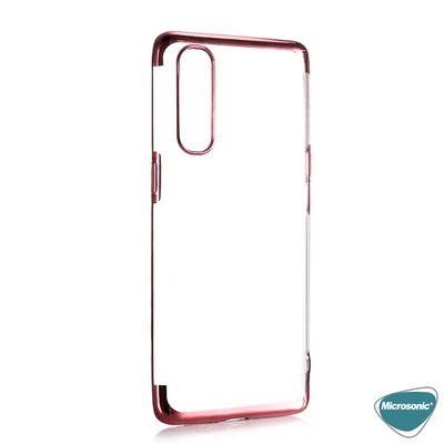 Microsonic Oppo Reno 3 Pro Kılıf Skyfall Transparent Clear Rose Gold