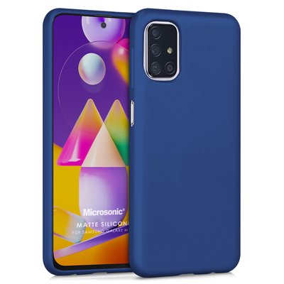 Microsonic Samsung Galaxy M31s Kılıf Matte Silicone Lacivert