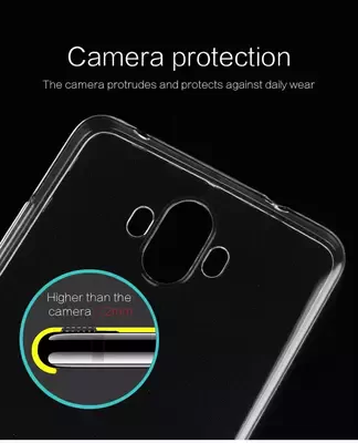 Microsonic Huawei Mate 10 Transparent Soft Kılıf Mavi