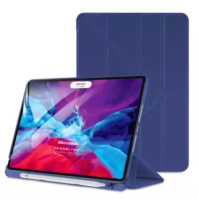 Microsonic Apple iPad Pro 11'' 2021 3. Nesil Kılıf (A2377-A2459-A2301-A2460) Origami Pencil Lacivert