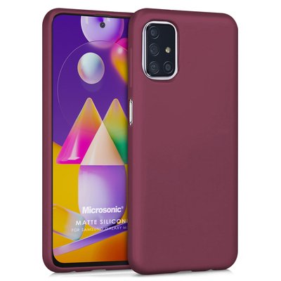 Microsonic Samsung Galaxy M31s Kılıf Matte Silicone Mor