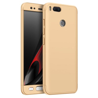 Microsonic Xiaomi Mi 5X Kılıf Double Dip 360 Protective AYS Gold