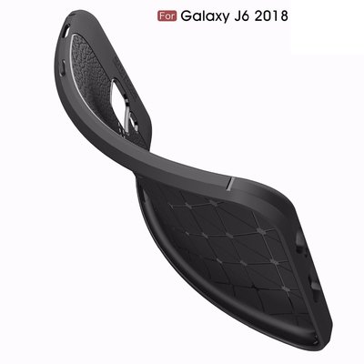 Microsonic Samsung Galaxy J6 Kılıf Deri Dokulu Silikon Gri