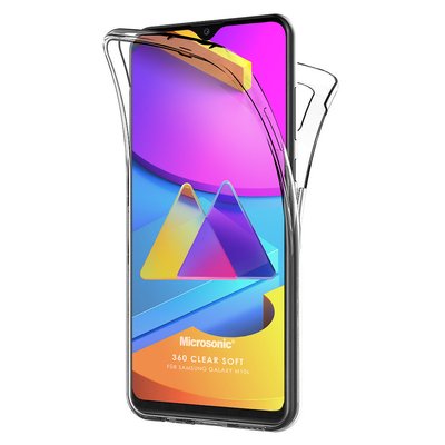 Microsonic Samsung Galaxy M10S Kılıf Komple Gövde Koruyucu Silikon Şeffaf