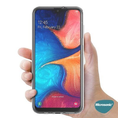 Microsonic Samsung Galaxy M10S Kılıf Komple Gövde Koruyucu Silikon Şeffaf