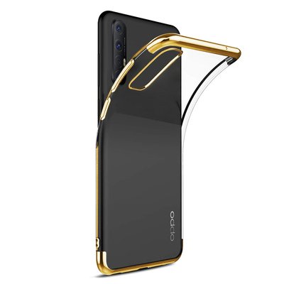 Microsonic Oppo Reno 3 Pro Kılıf Skyfall Transparent Clear Gold