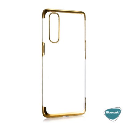 Microsonic Oppo Reno 3 Pro Kılıf Skyfall Transparent Clear Gold