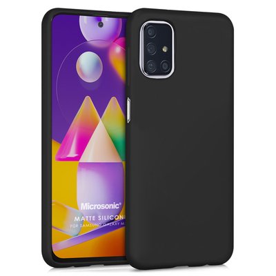 Microsonic Samsung Galaxy M31s Kılıf Matte Silicone Siyah