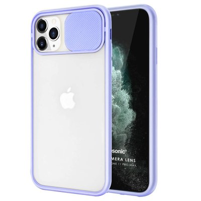 Microsonic Apple iPhone 11 Pro Max Kılıf Slide Camera Lens Protection Lila