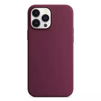 Microsonic Apple iPhone 14 Pro Kılıf Liquid Lansman Silikon Bordo