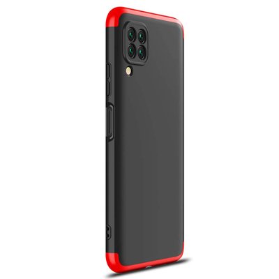 Microsonic Huawei P40 Lite Kılıf Double Dip 360 Protective AYS Siyah Kırmızı