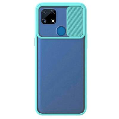 Microsonic Realme C25s Kılıf Slide Camera Lens Protection Turkuaz