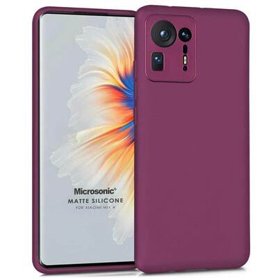 Microsonic Xiaomi Mi Mix 4 Kılıf Matte Silicone Mor