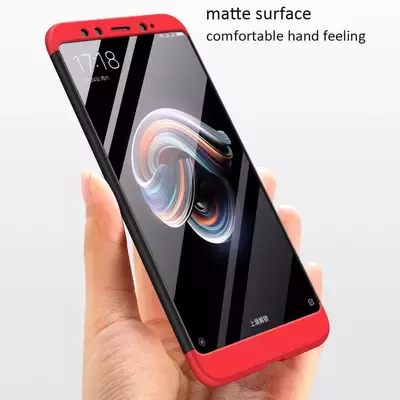 Microsonic Xiaomi Redmi Note 5 Kılıf Double Dip 360 Protective Siyah