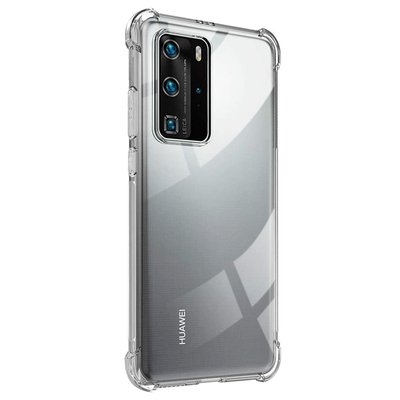 Microsonic Huawei P40 Pro Kılıf Anti Shock Silikon Şeffaf