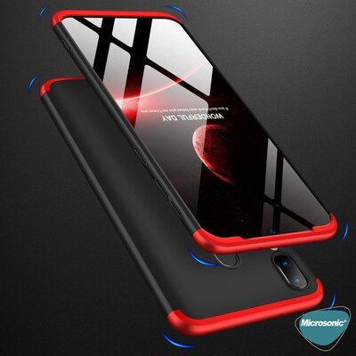 Microsonic Samsung Galaxy M10S Kılıf Double Dip 360 Protective AYS Mavi