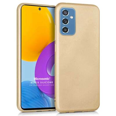 Microsonic Samsung Galaxy M52 Kılıf Matte Silicone Gold