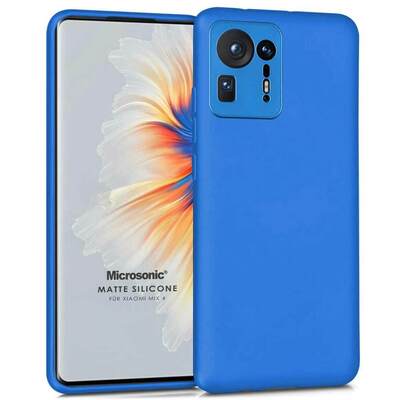 Microsonic Xiaomi Mi Mix 4 Kılıf Matte Silicone Mavi