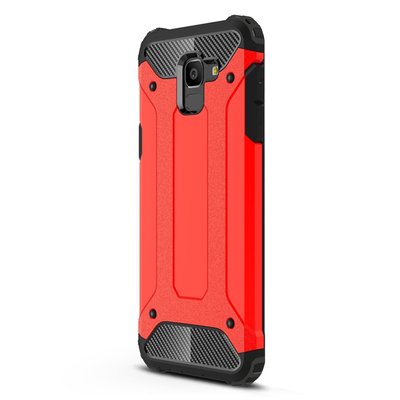 Microsonic Samsung Galaxy J6 Kılıf Rugged Armor Kırmızı