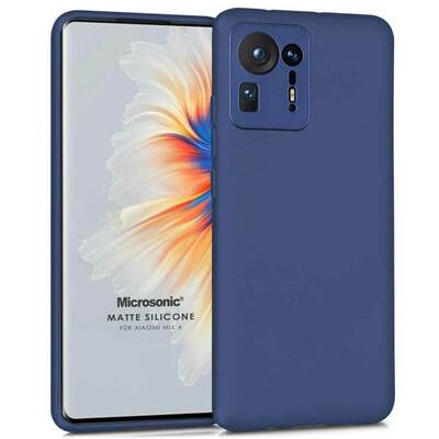 Microsonic Xiaomi Mi Mix 4 Kılıf Matte Silicone Lacivert