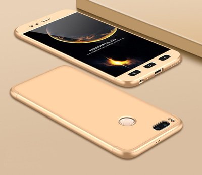 Microsonic Xiaomi Mi6 Kılıf Double Dip 360 Protective AYS Gold