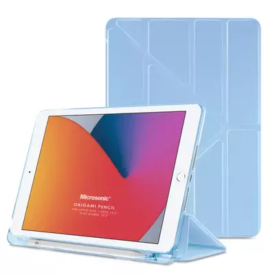 Microsonic Apple iPad 10.2'' 9. Nesil (A2602-A2604-A2603-A2605) Origami Pencil Mavi