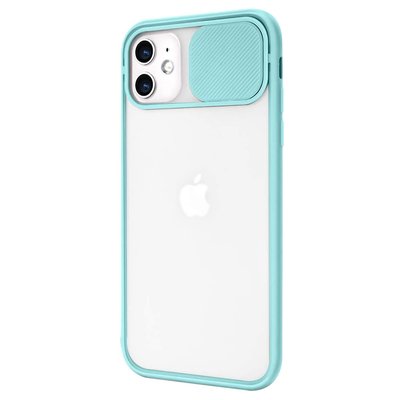 Microsonic Apple iPhone 11 Kılıf Slide Camera Lens Protection Turkuaz