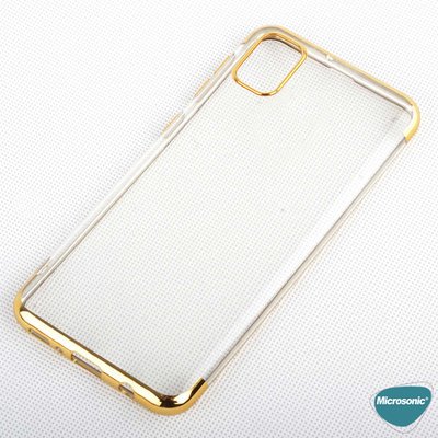 Microsonic Samsung Galaxy M31s Kılıf Skyfall Transparent Clear Gümüş