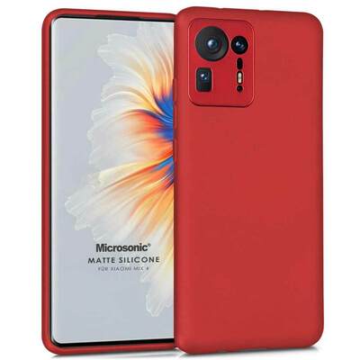 Microsonic Xiaomi Mi Mix 4 Kılıf Matte Silicone Kırmızı