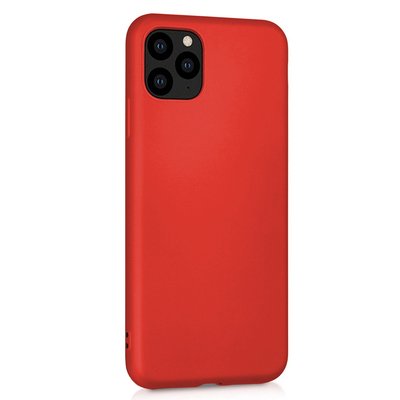 Microsonic Apple iPhone 11 Pro Max Kılıf Matte Silicone Kırmızı