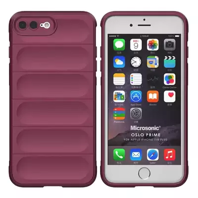 Microsonic Apple iPhone 7 Plus Kılıf Oslo Prime Bordo