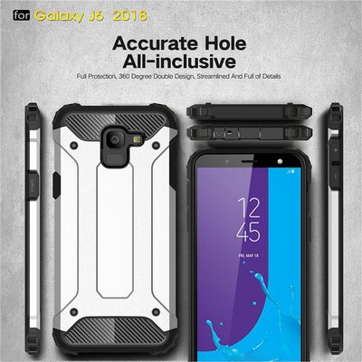 Microsonic Samsung Galaxy J6 Kılıf Rugged Armor Siyah