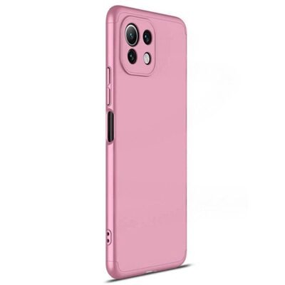 Microsonic Xiaomi Mi 11 Lite Kılıf Double Dip 360 Protective AYS Rose Gold