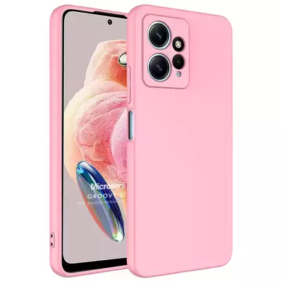 Microsonic Xiaomi Redmi Note 12 4G Kılıf Groovy Soft Pembe