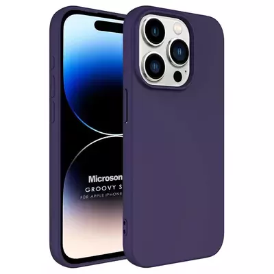 Microsonic Apple iPhone 15 Pro Kılıf Groovy Soft Derin Mor