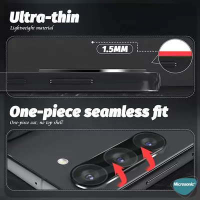 Microsonic Samsung Galaxy A56 Kamera Lens Koruma Camı V2 Siyah
