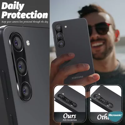 Microsonic Samsung Galaxy A56 Kamera Lens Koruma Camı V2 Siyah